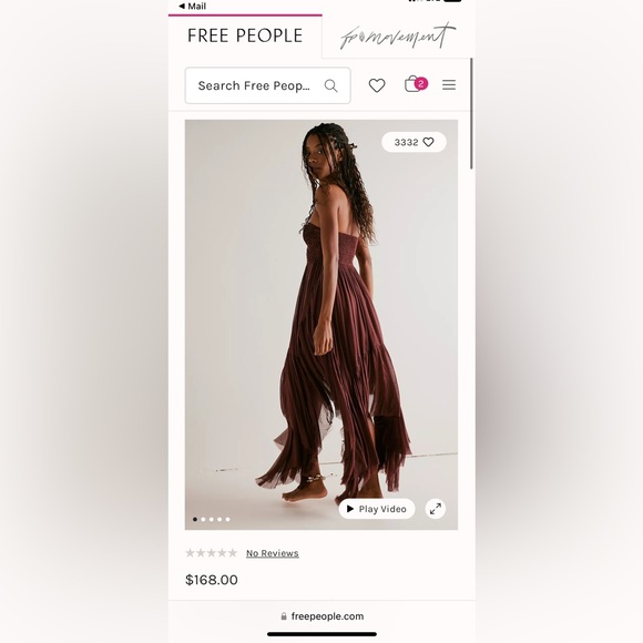 FP One Lumi Maxi Dress, Brown maxi dress - Picture 4 of 5